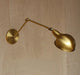 Brass Single Head Shade Industrial Wall Light.