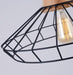 Sangkar Metal Cage Pendant Light With Wooden Base.