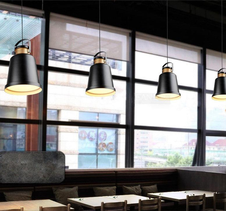 Newman Black Dome Industrial Loft Pendant Light.