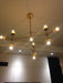 Ritz 10 Bulb Brass Pendant Light.