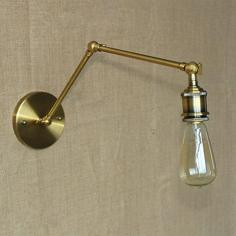Long Arm Brass Industrial Wall Light-DWHOME
