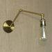 Long Arm Brass Industrial Wall Light.