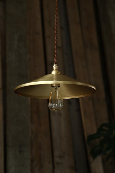 Trudeau Brass Shade Minimalist Pendant Light.