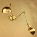 Brass Double Head Shade Industrial Wall Light.