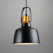 Newman Black Dome Industrial Loft Pendant Light.