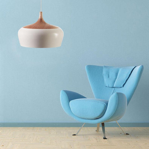 Kalmar Minimalist Wooden Top Pendant Light.