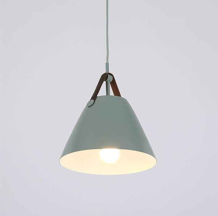 Leather Strap Suspension Minimalist Pendant  Light.