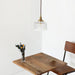 Matilda Glass Mid Century Vintage look Brass Fitting Pendant Light.