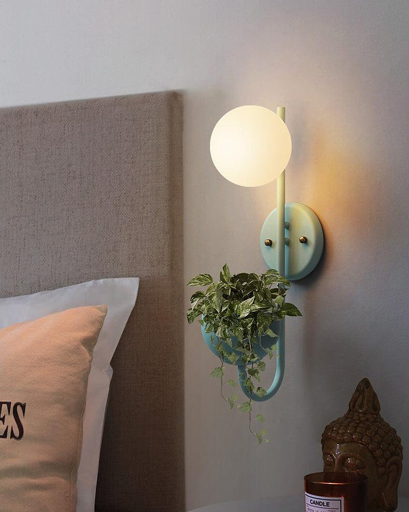 Ritz Single Head Pot Plant Wall Light-DWHOME
