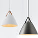 Leather Strap Suspension Minimalist Pendant  Light.