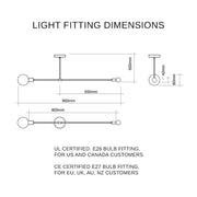 Surry Hills 2 Bulbs Modern Minimalist Line Pendant Light-DWHOME