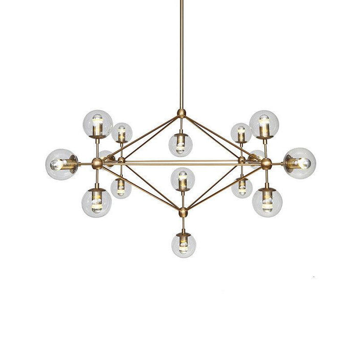 Ritz 15 Bulb Brass Pendant Light.