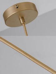 Ritz Single Head Brass Coloured Pendant Light-DWHOME