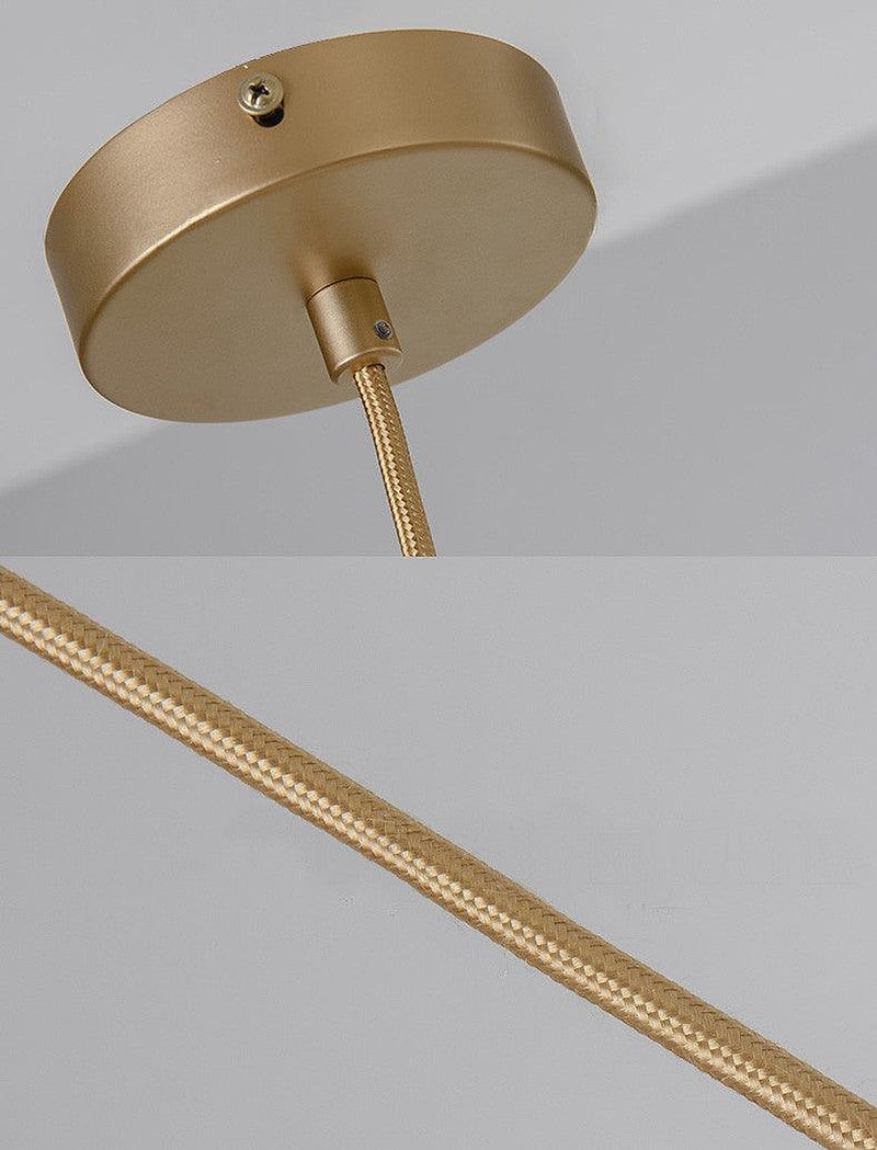 Ritz Single Head Brass Coloured Pendant Light-DWHOME