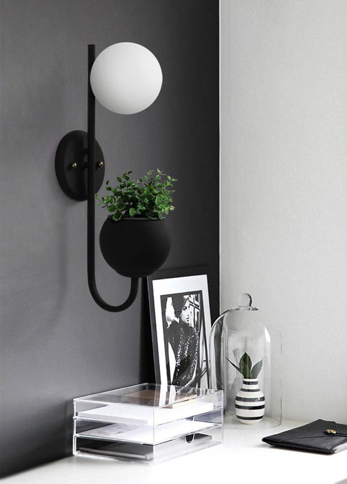 Ritz Single Head Pot Plant Wall Light.