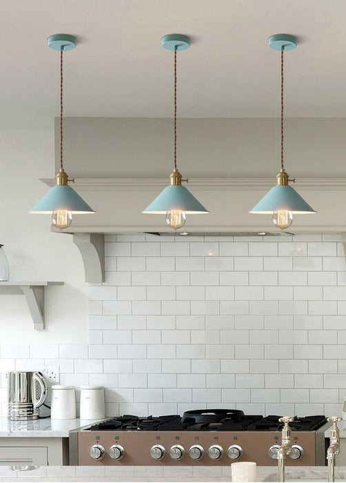 Pastel Coloured Cone Shade Industrial Pendant Light - DWHOME