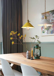 Pastel Coloured Cone Shade Industrial Pendant Light-DWHOME