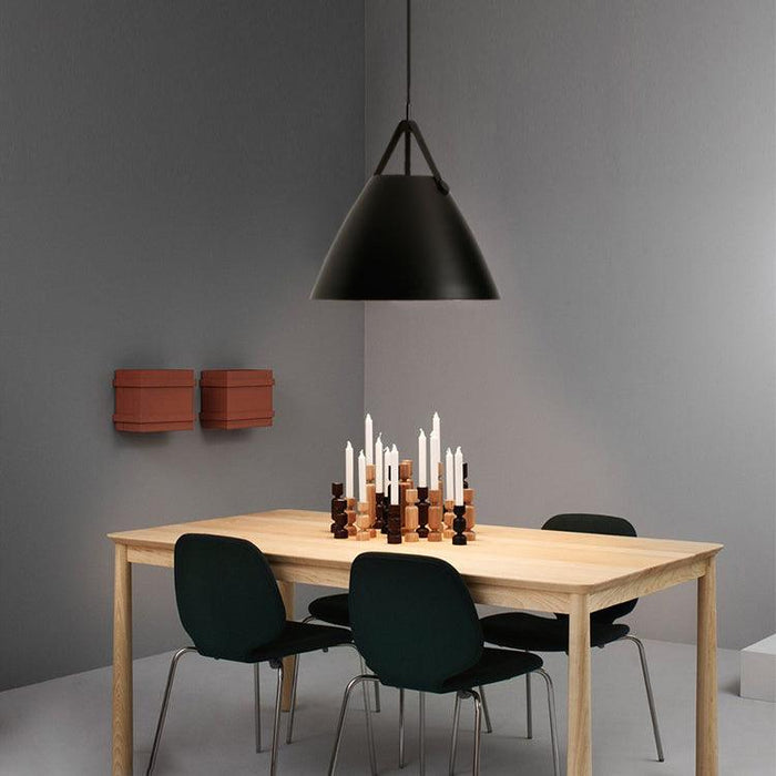 Leather Strap Suspension Minimalist Pendant  Light.