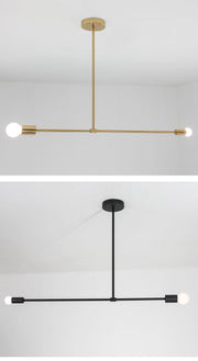 Surry Hills 2 Bulbs Modern Minimalist Line Pendant Light-DWHOME