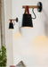 Nora Leather strap wooden scandi wall Light.