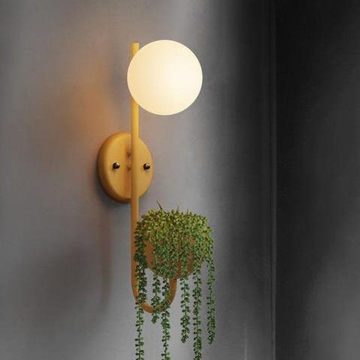 Ritz Single Head Pot Plant Wall Light-DWHOME