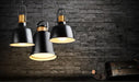 Newman Black Dome Industrial Loft Pendant Light.