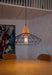 Sangkar Metal Cage Pendant Light With Wooden Base.