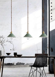 Pastel Coloured Cone Shade Industrial Pendant Light-DWHOME