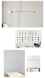 Surry Hills 2 Bulbs Modern Minimalist Line Pendant Light-DWHOME