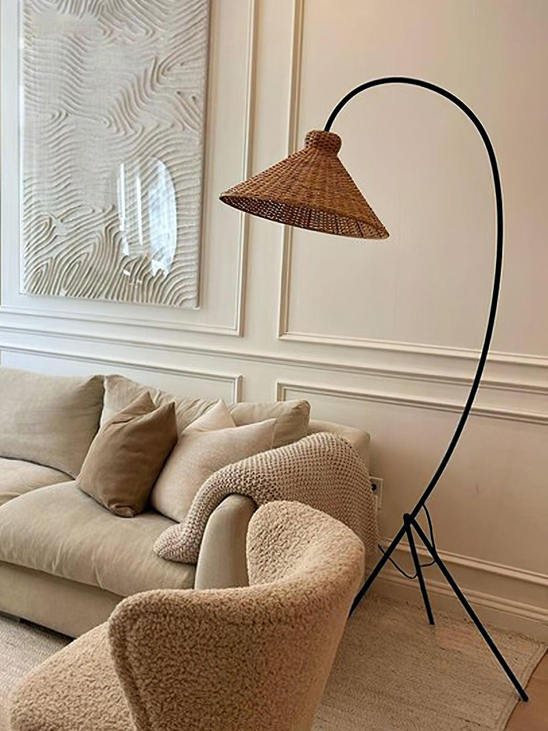 Tana Woven Floor Lamp-DWHOME
