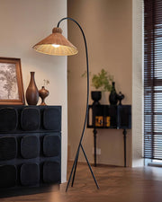Tana Woven Floor Lamp-DWHOME