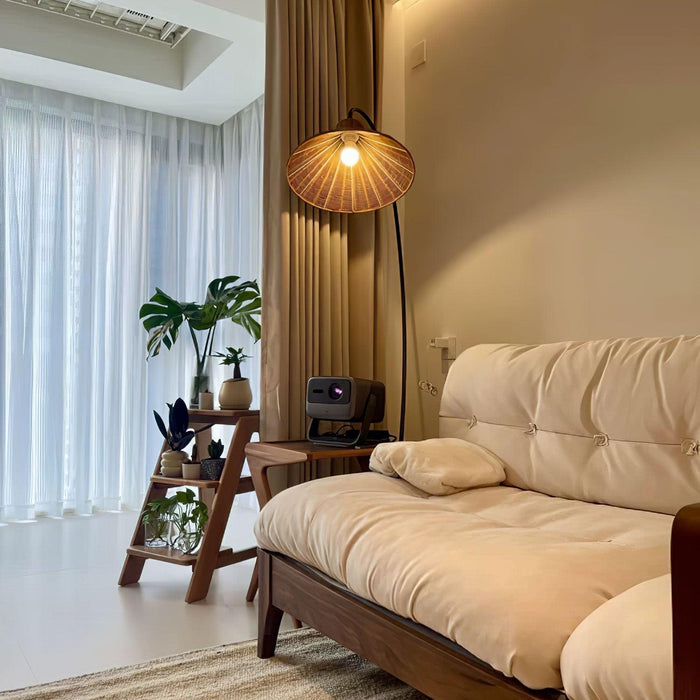Tana Woven Floor Lamp-DWHOME