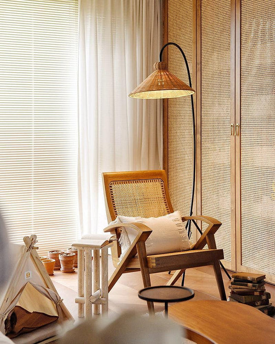 Tana Woven Floor Lamp-DWHOME