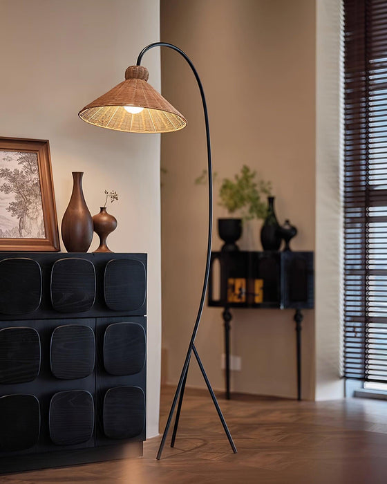 Tana Woven Floor Lamp-DWHOME