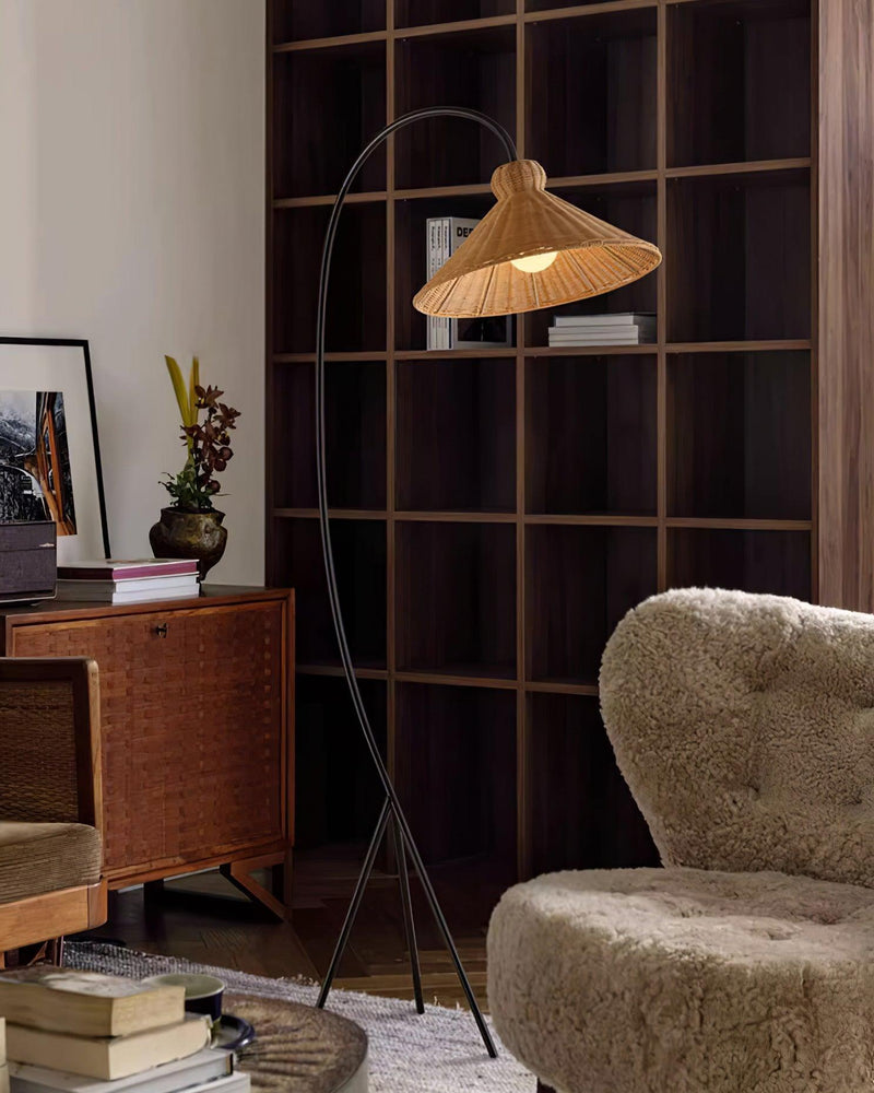 Tana Woven Floor Lamp-DWHOME
