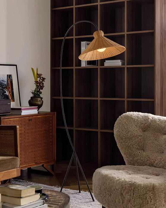 Tana Woven Floor Lamp-DWHOME