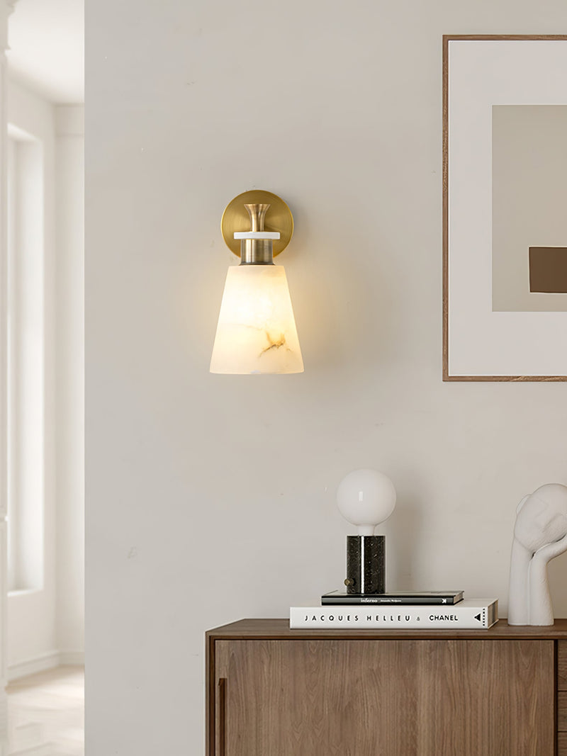 Tapered Alabaster Wall Sconce-DWHOME