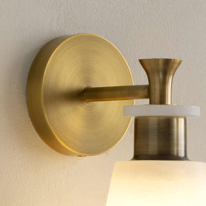 Tapered Alabaster Wall Sconce-DWHOME
