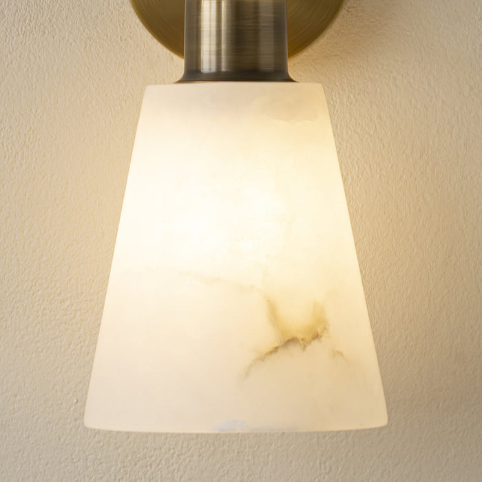 Tapered Alabaster Wall Sconce-DWHOME