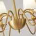 Tapered Fabric Brass Chandelier.