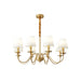 Tapered Fabric Brass Chandelier - Vakkerlight