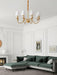 Tapered Fabric Brass Chandelier - Vakkerlight