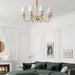 Tapered Fabric Brass Chandelier - Vakkerlight