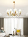 Tapered Fabric Brass Chandelier-DWHOME