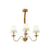 Tapered Fabric Brass Chandelier - Vakkerlight