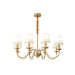 Tapered Fabric Brass Chandelier - Vakkerlight