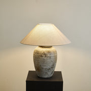 Tavira Aged Stone Table Lamp-DWHOME