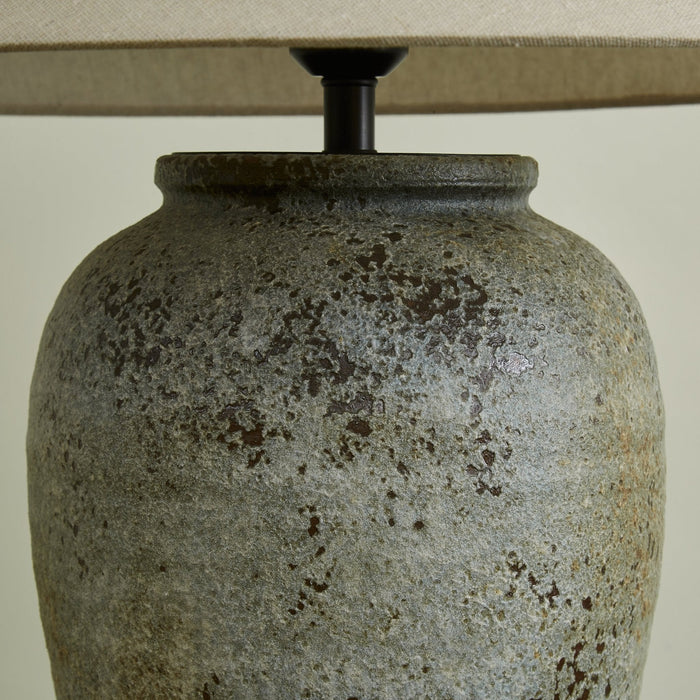 Tavira Aged Stone Table Lamp-DWHOME