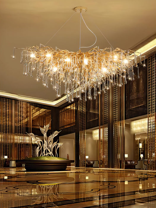 Teardrop Crystal Chandelier.