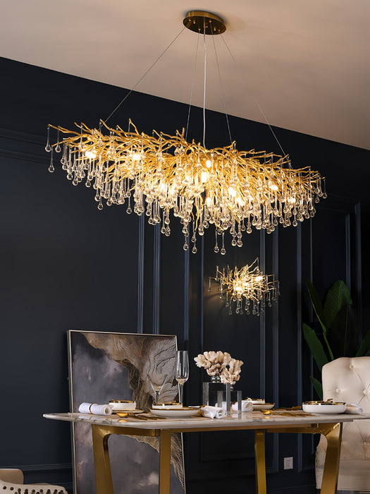 Teardrop Crystal Chandelier.